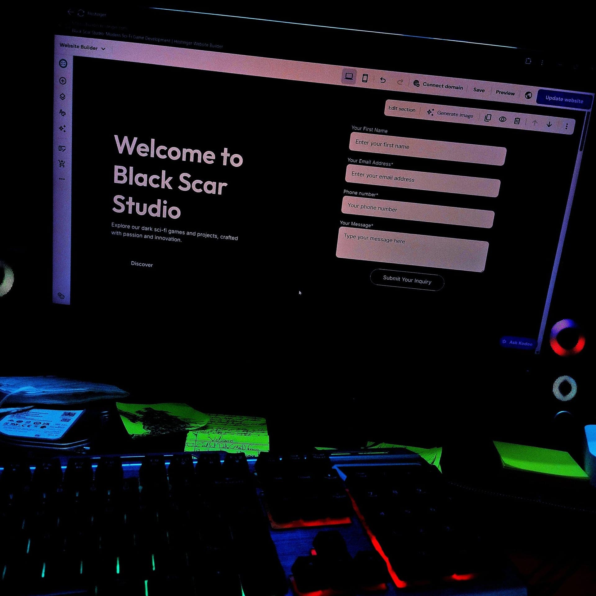 Behind the scenes at Black Scar Studio